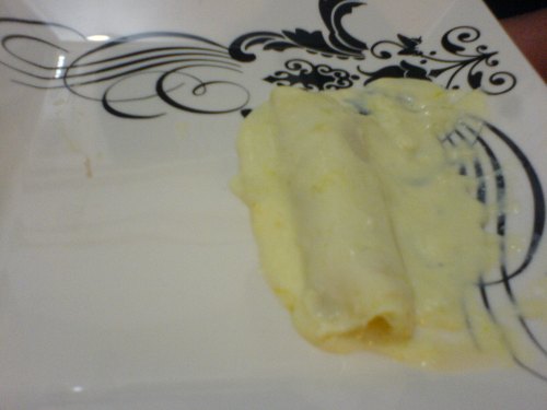 Canelone de presunto e queijo